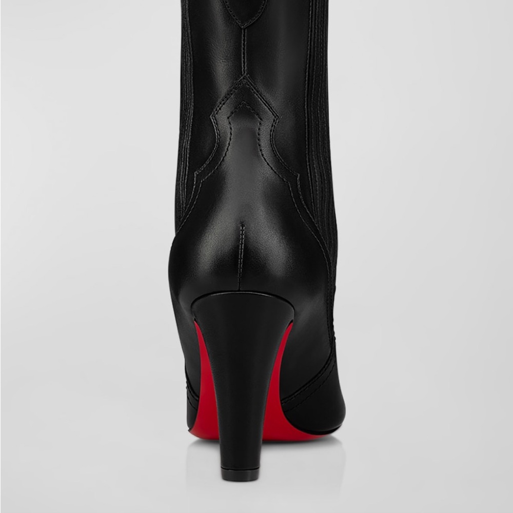 Christian Louboutin 85mm Santigag calf leather chelsea boots size 37.5 - Picture 3 of 11